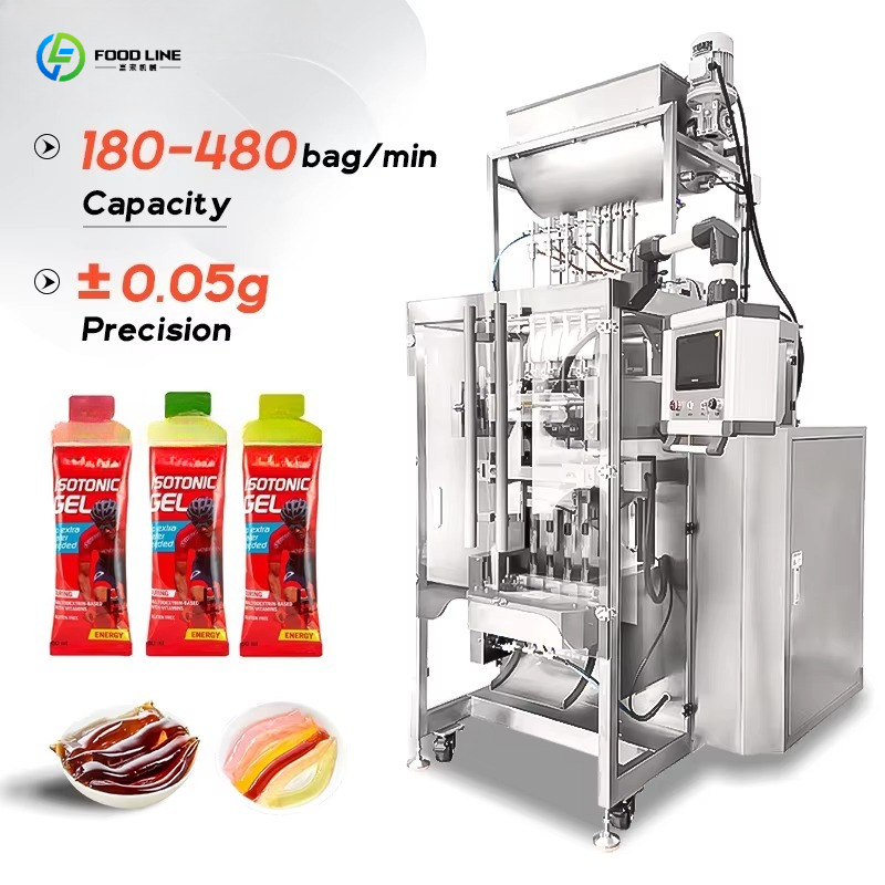Energy Gel Pack - Machine d'emballage automatique multi-voies pour sachets