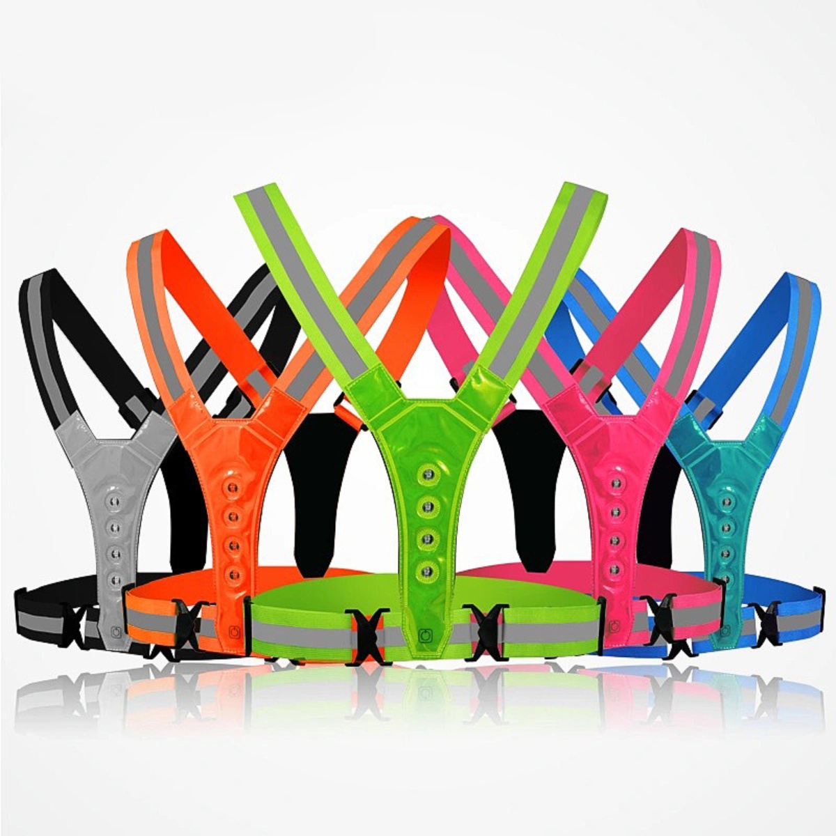 Running Gear Essential - Gilet de sécurité LED réglable pour