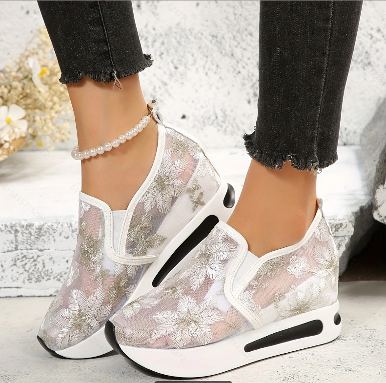Running Gear Ladies - Chaussures plates en dentelle à plateforme