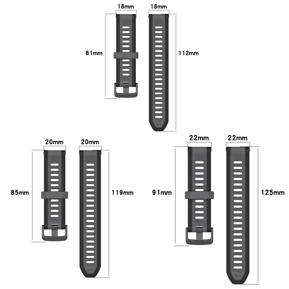 Bracelet en silicone 22mm 20mm - Runners Gear avis et prix
