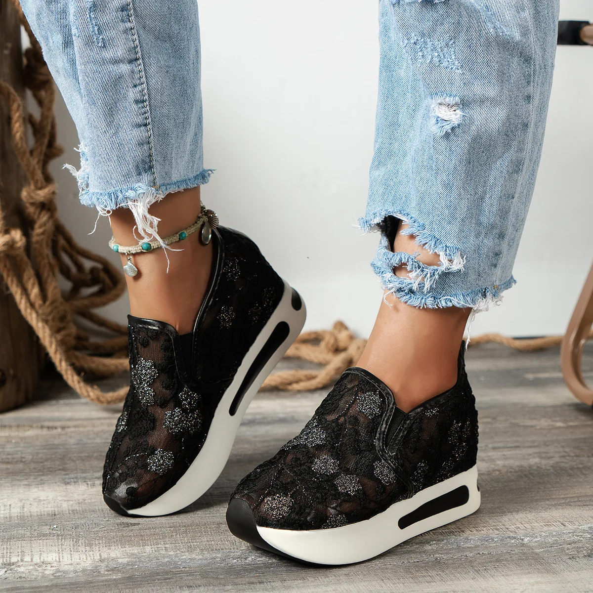 Chaussures plates en dentelle  - Running Gear Ladies avis et prix